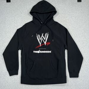 WWE Wrestling x The Hundreds Hoodie Size Medium Black Hooded Pullover Sweatshirt